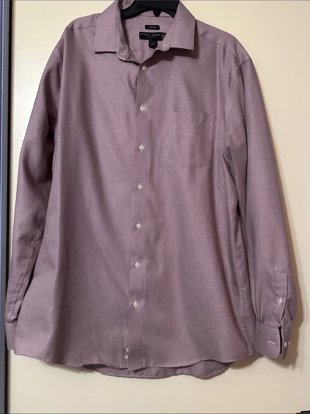 Pronto Uomo Mauve Long-Sleeve Dress Shirt